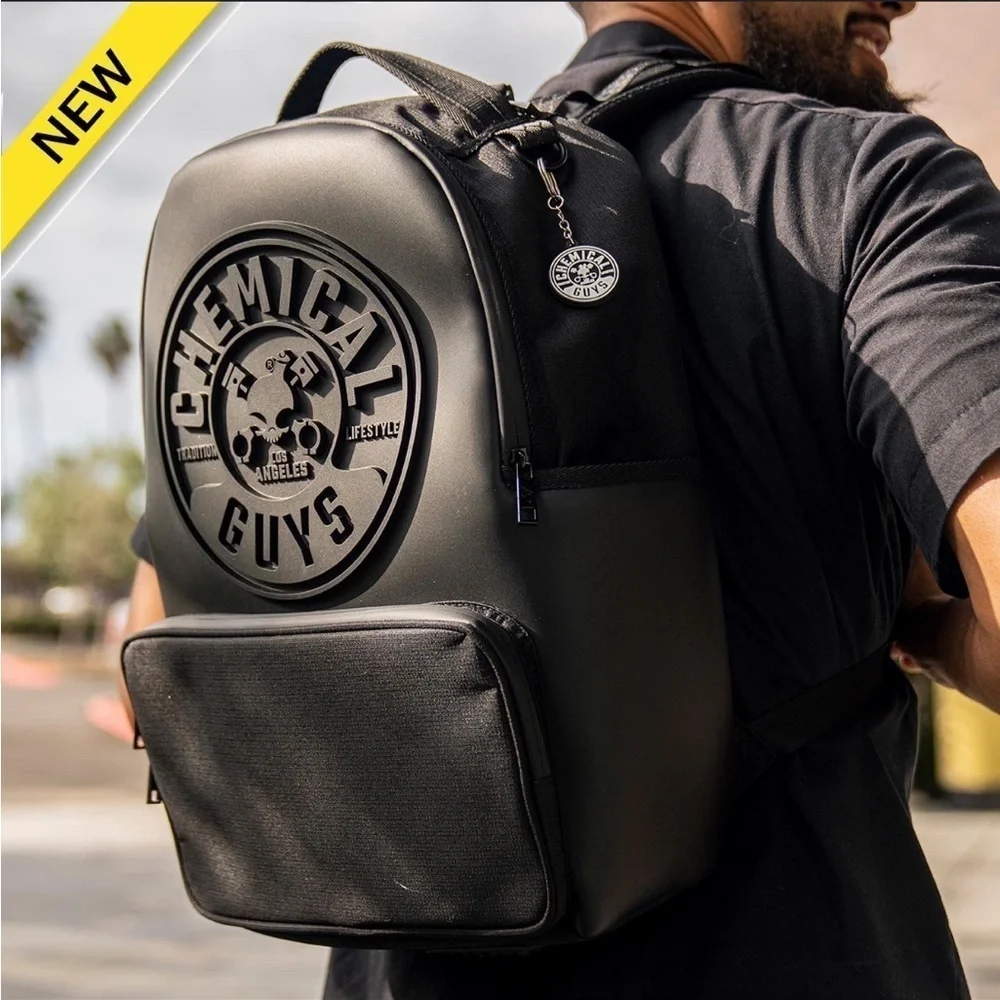 CHEMICAL GUYS BLACK LEGACY STEALTH MULTIPURPOSE BACKPACK travel school work